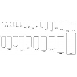 N65/100 - 18x50 Cartellini per incollare gli insetti senza righe